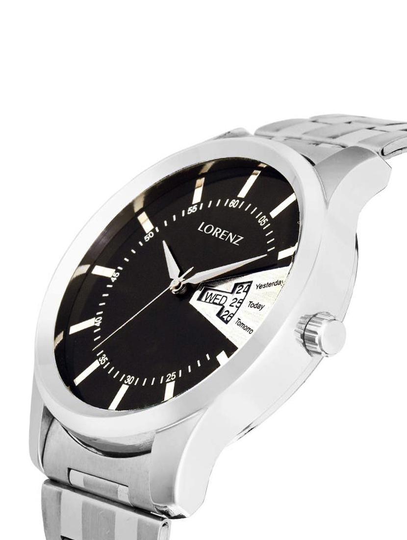 lorenz mk-104a day & date black dial men's watch - 13389822 - Standard Image - 1