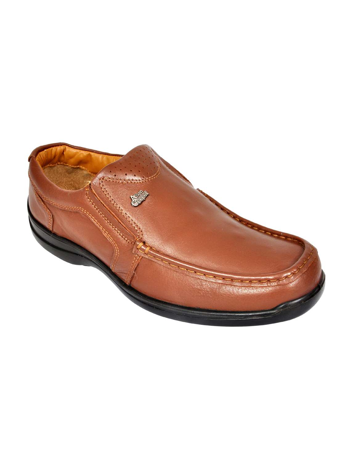tan leather casual slipon
