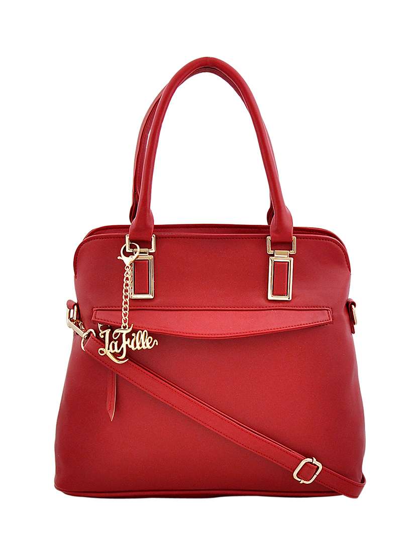 maroon leatherette  handbag