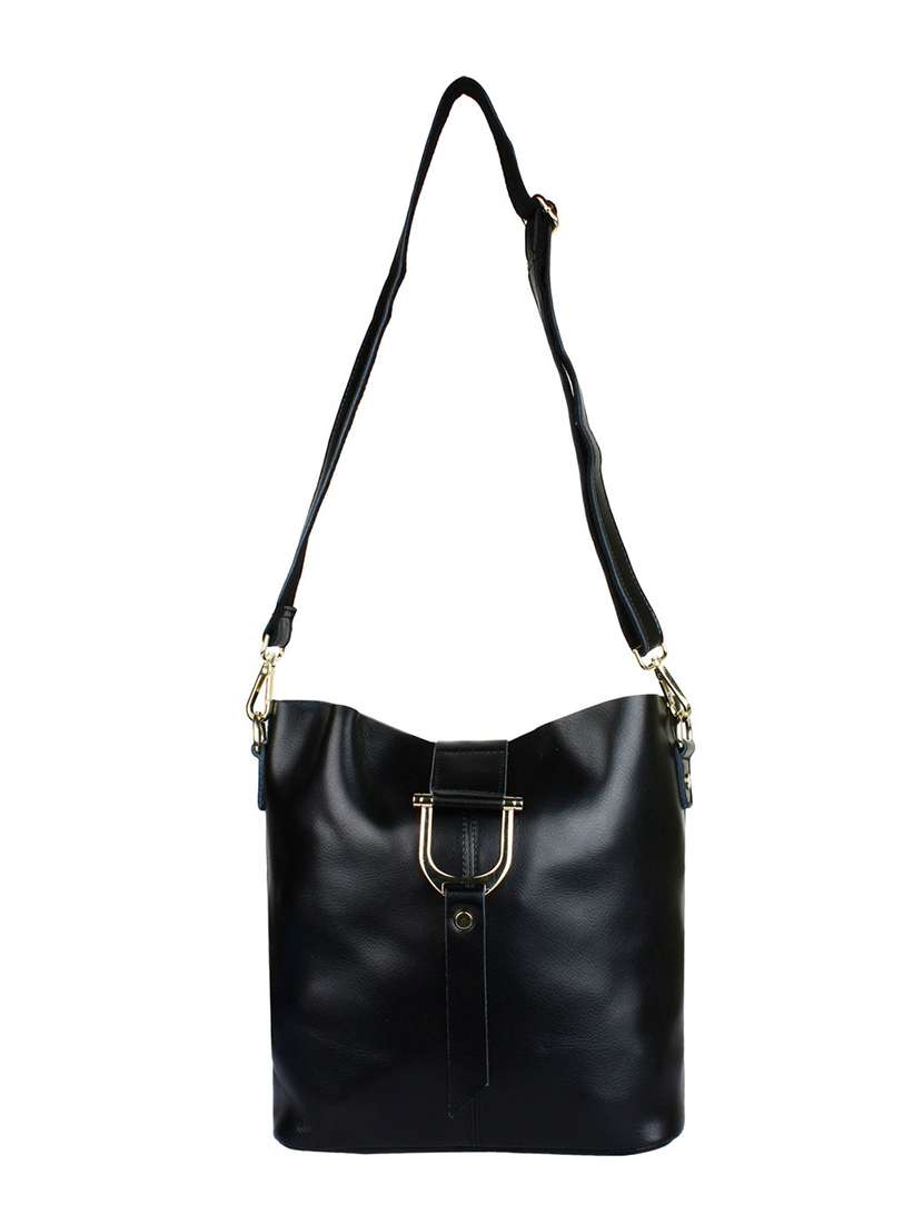 black leatherette  handbag