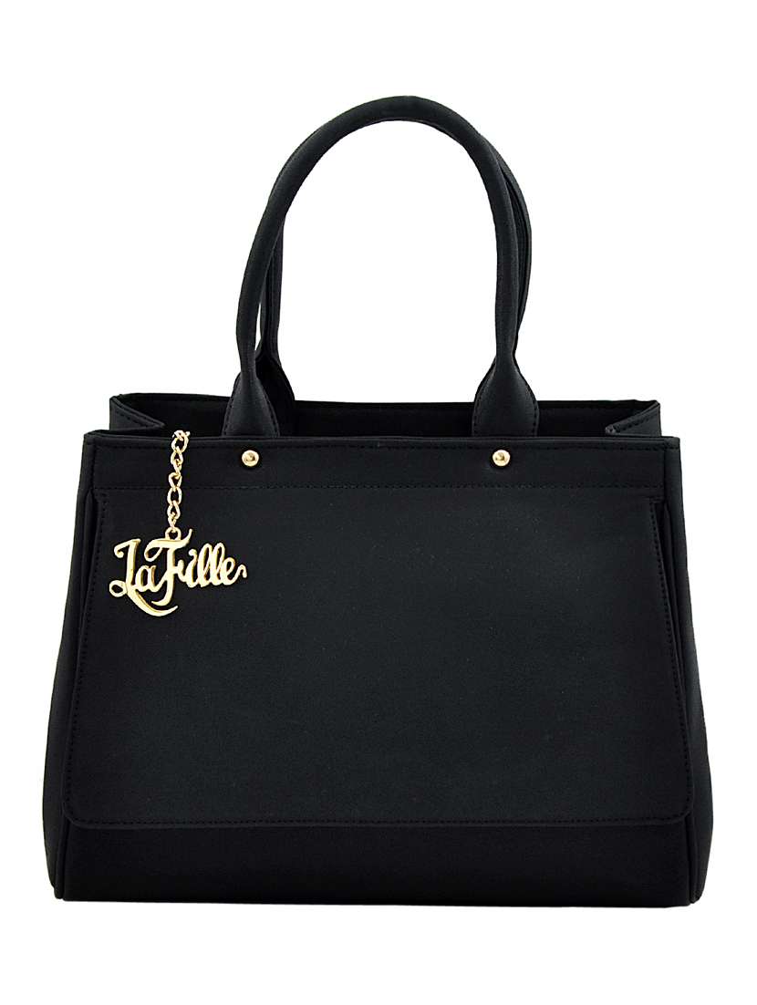 black leatherette  handbag