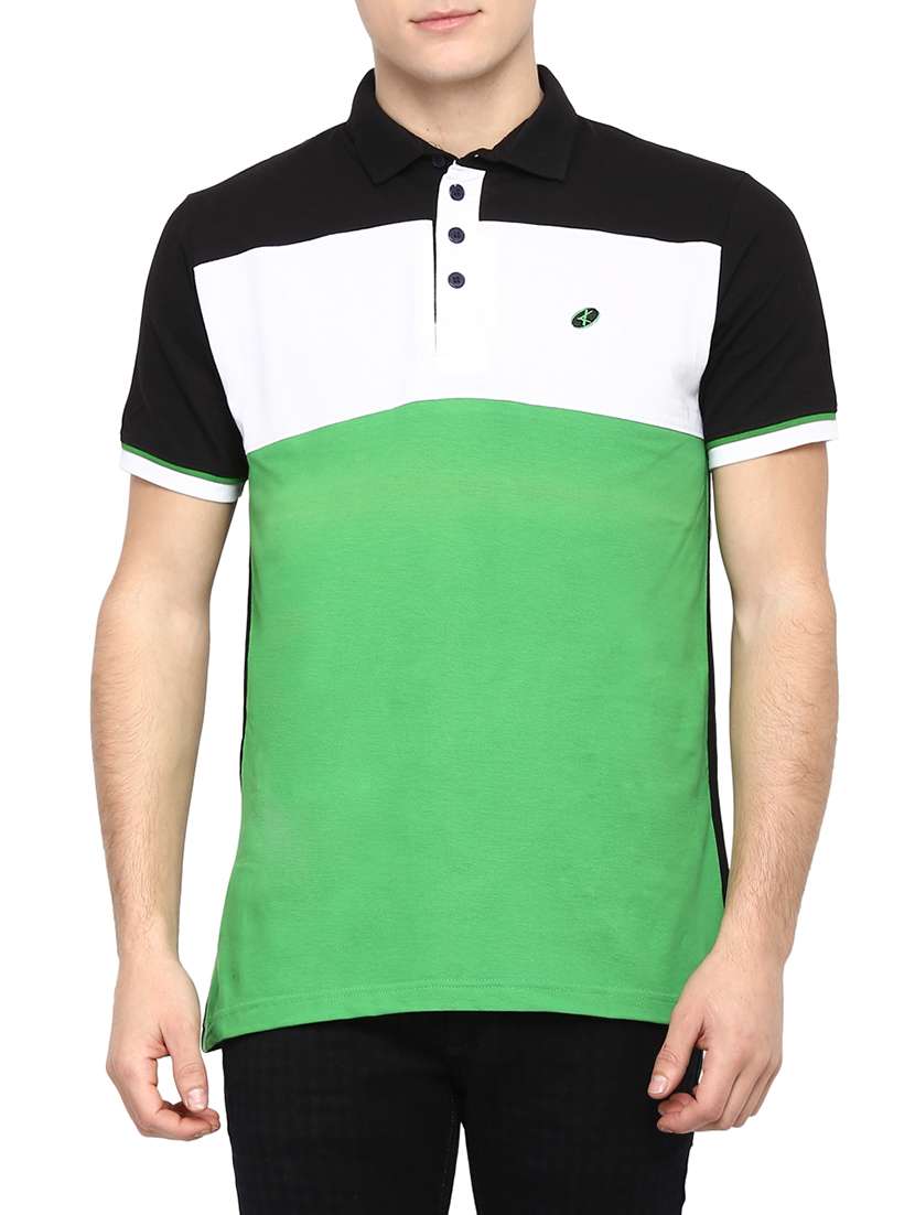 color block cotton t-shirt