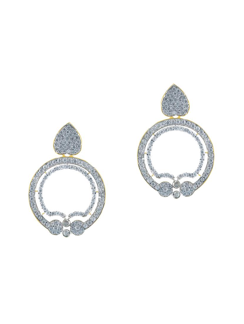 gold brass chandballi earring - 13429794 - Zoom Image - 0
