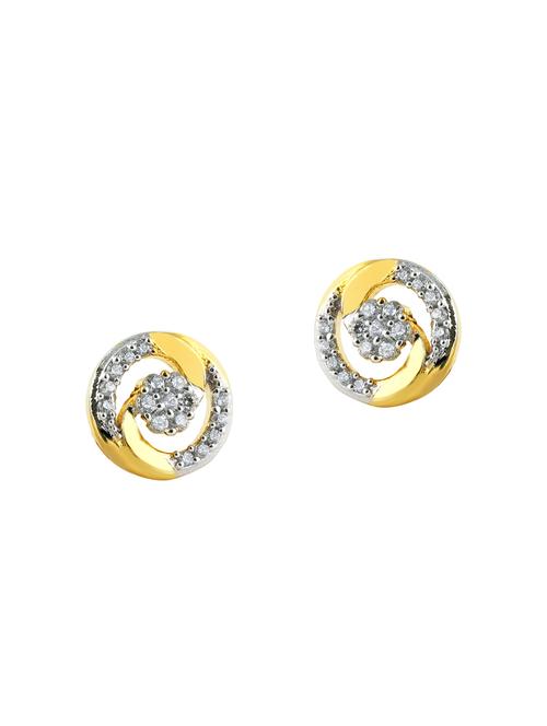 gold brass studs earring - 13429800 - Standard Image - 0