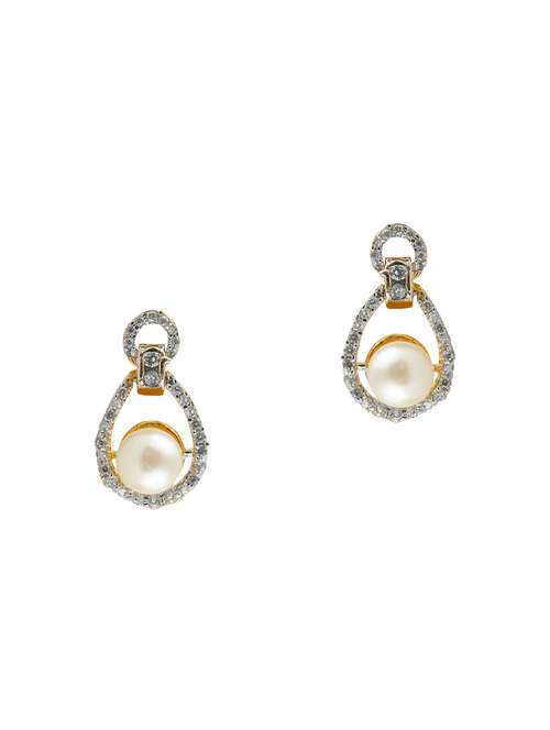 gold brass studs earring - 13429811 -  Standard Image - 0