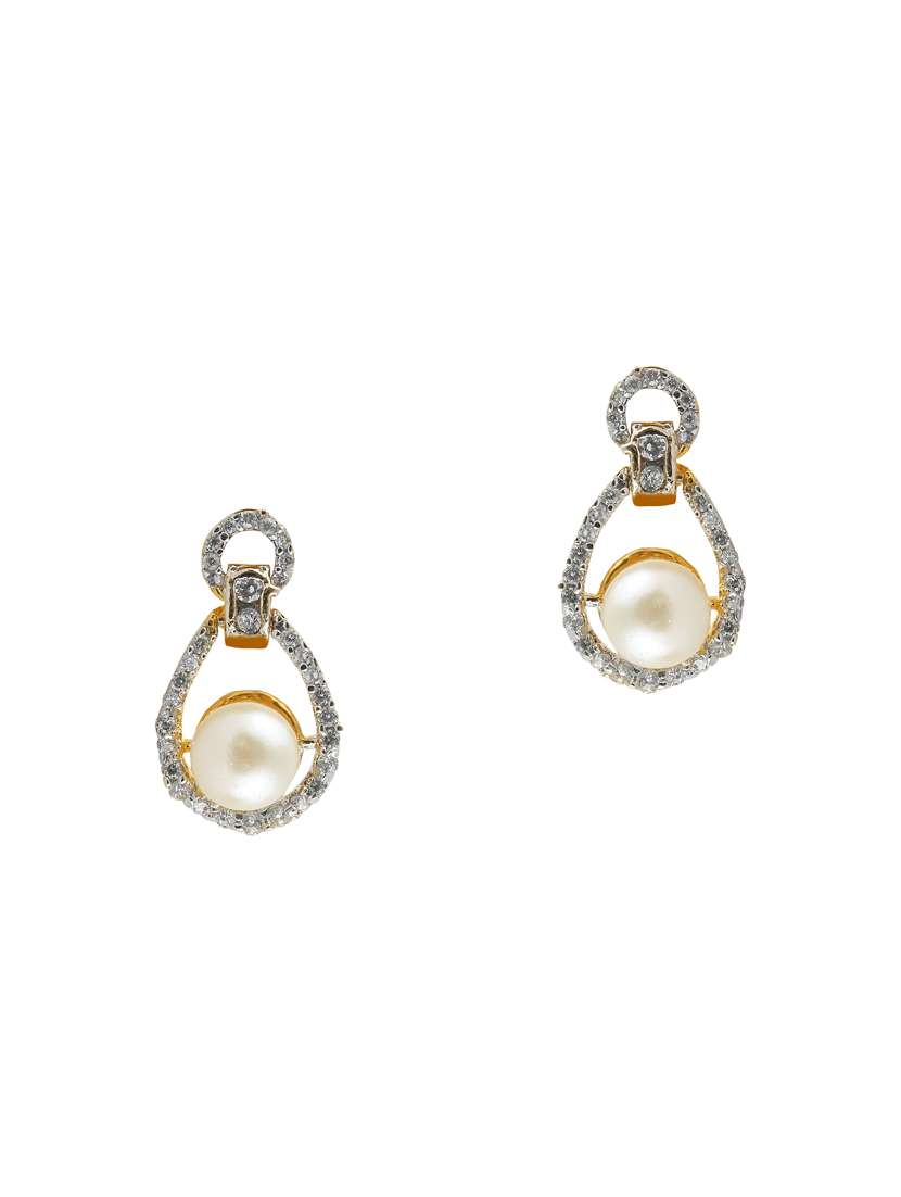 gold brass studs earring