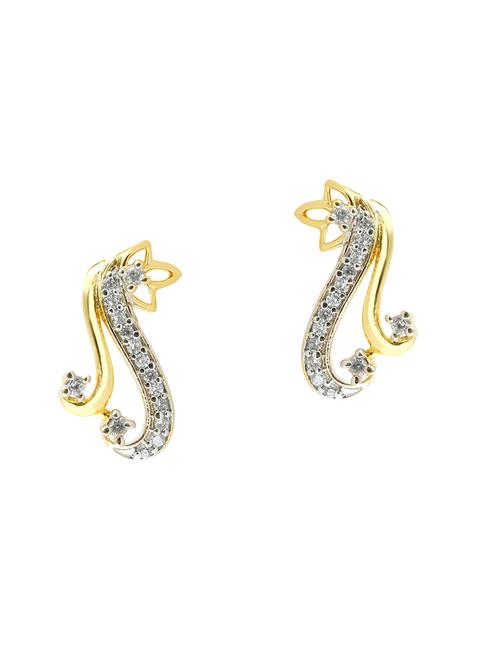 gold brass studs earring - 13429814 - Standard Image - 0