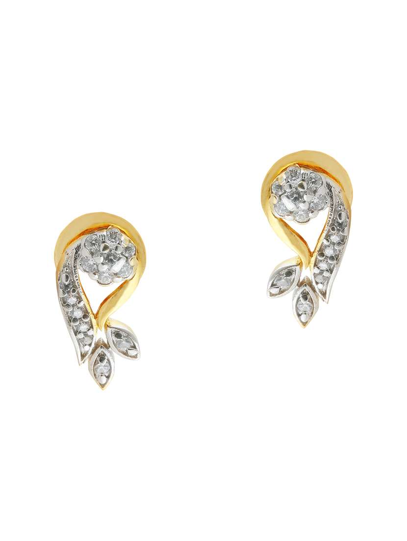 gold brass studs earring - 13429821 - Zoom Image - 0