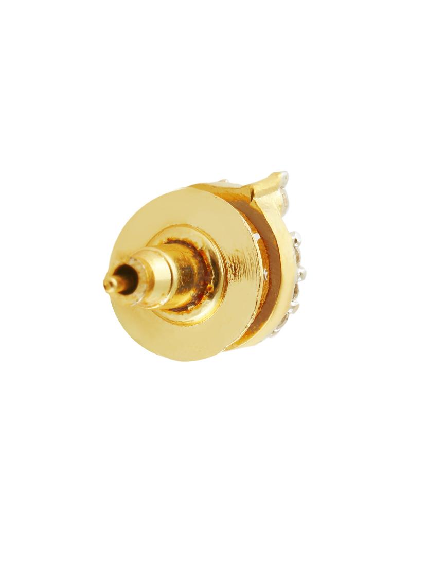 gold brass studs earring - 13429828 -  Standard Image - 1