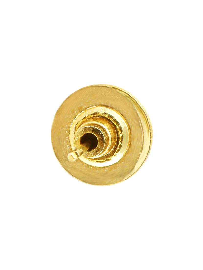 gold brass studs earring - 13429834 - Standard Image - 1