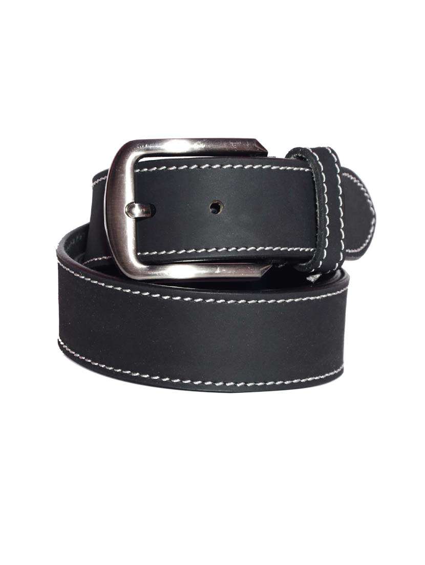 black leather belt