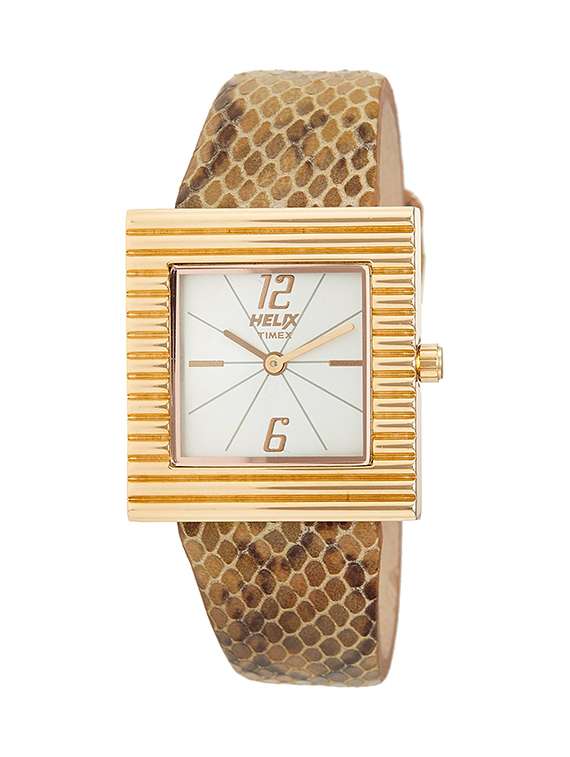 helix analog silver dial women's watch - 11hl01