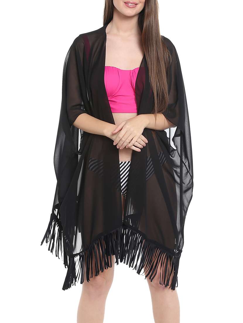 black georgette coverup