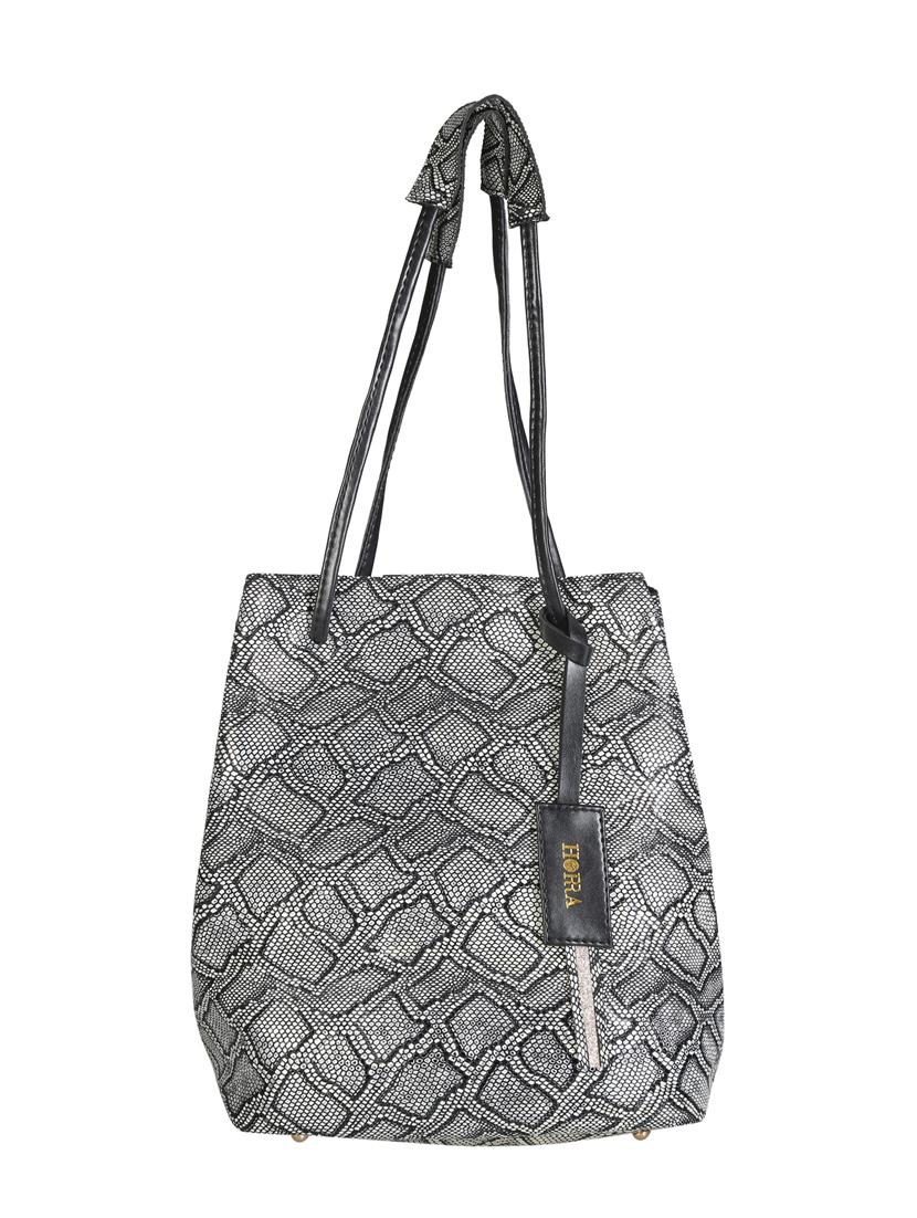 silver leatherette tote - 13445776 - Standard Image - 4