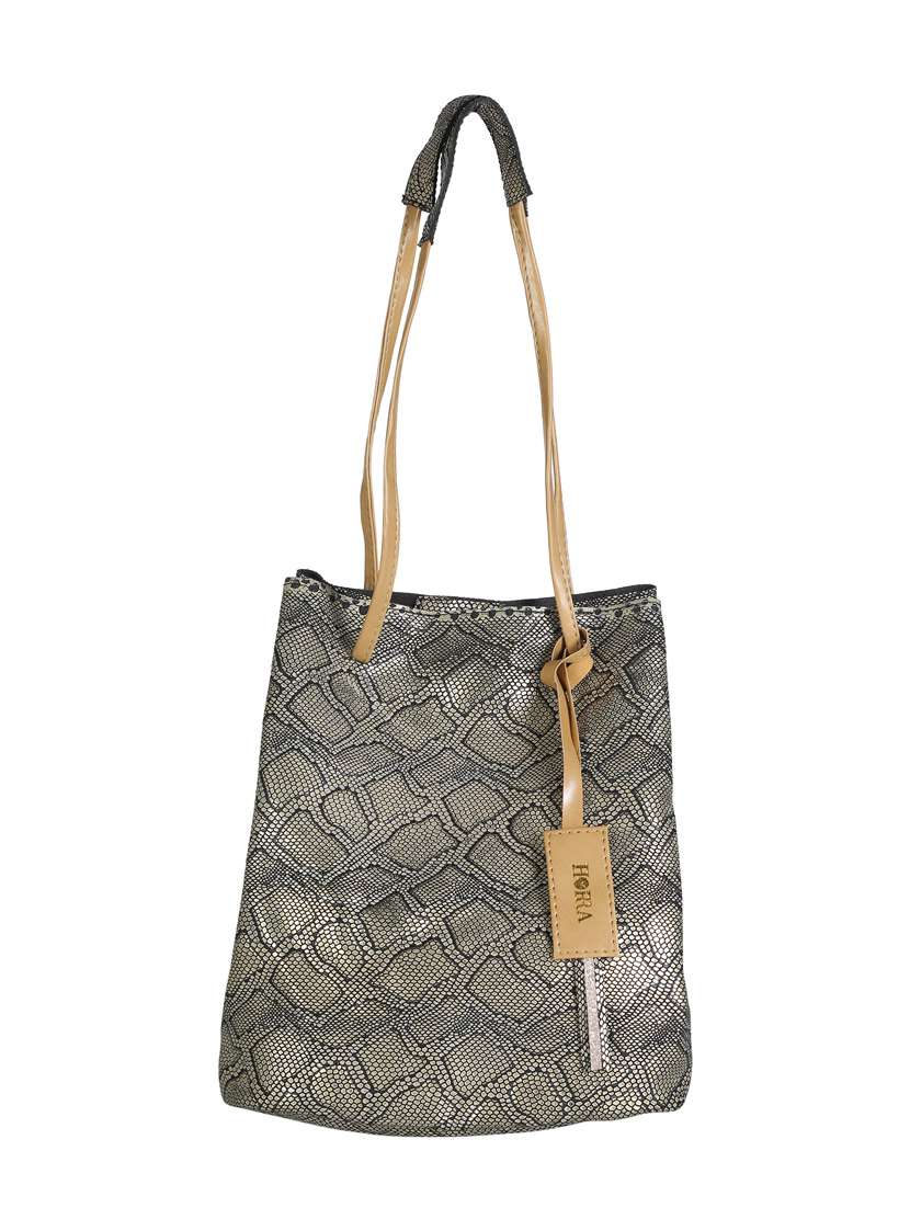 beige leatherette tote - 13445777 - Standard Image - 4