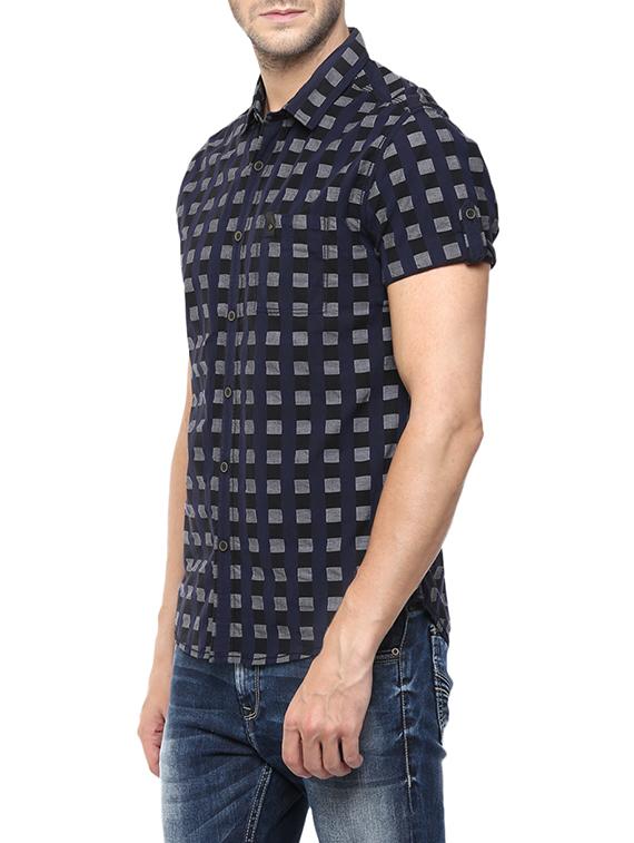 blue cotton casual shirt - 13445868 - Standard Image - 1
