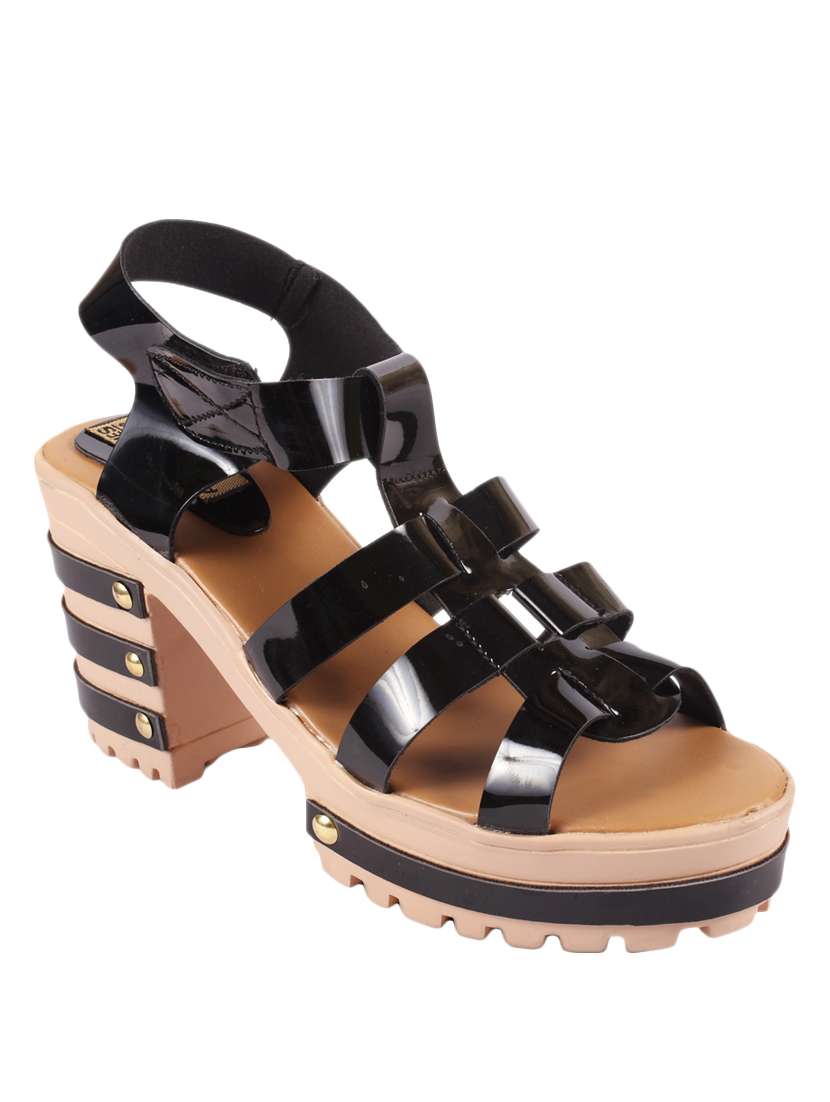black ankle strap  sandal