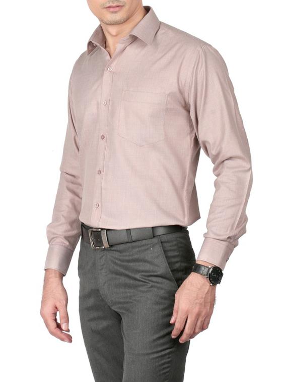 beige cotton formal shirt - 13449971 - Standard Image - 1