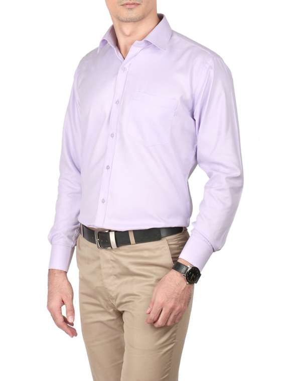 purple cotton formal shirt - 13449975 - Standard Image - 1