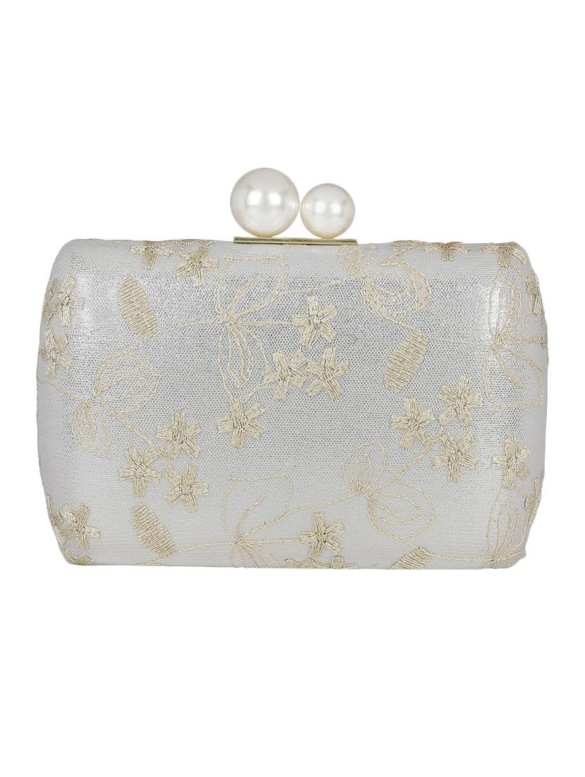 silver metal clutch - 13454998 - Standard Image - 1