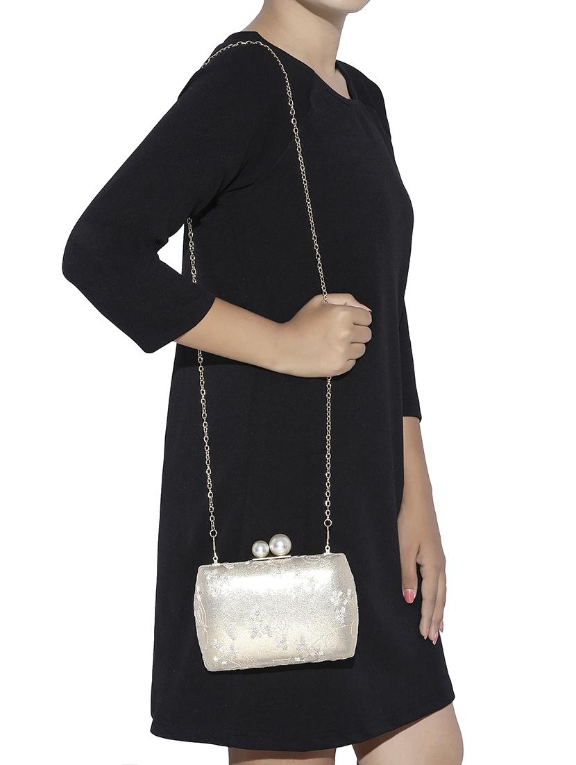 silver metal clutch - 13454998 - Standard Image - 4