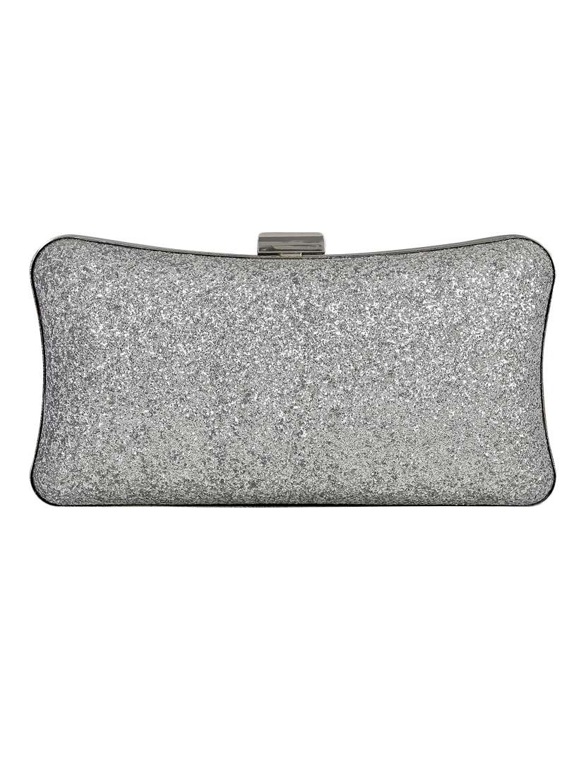silver metal clutch - 13455007 -  Standard Image - 1