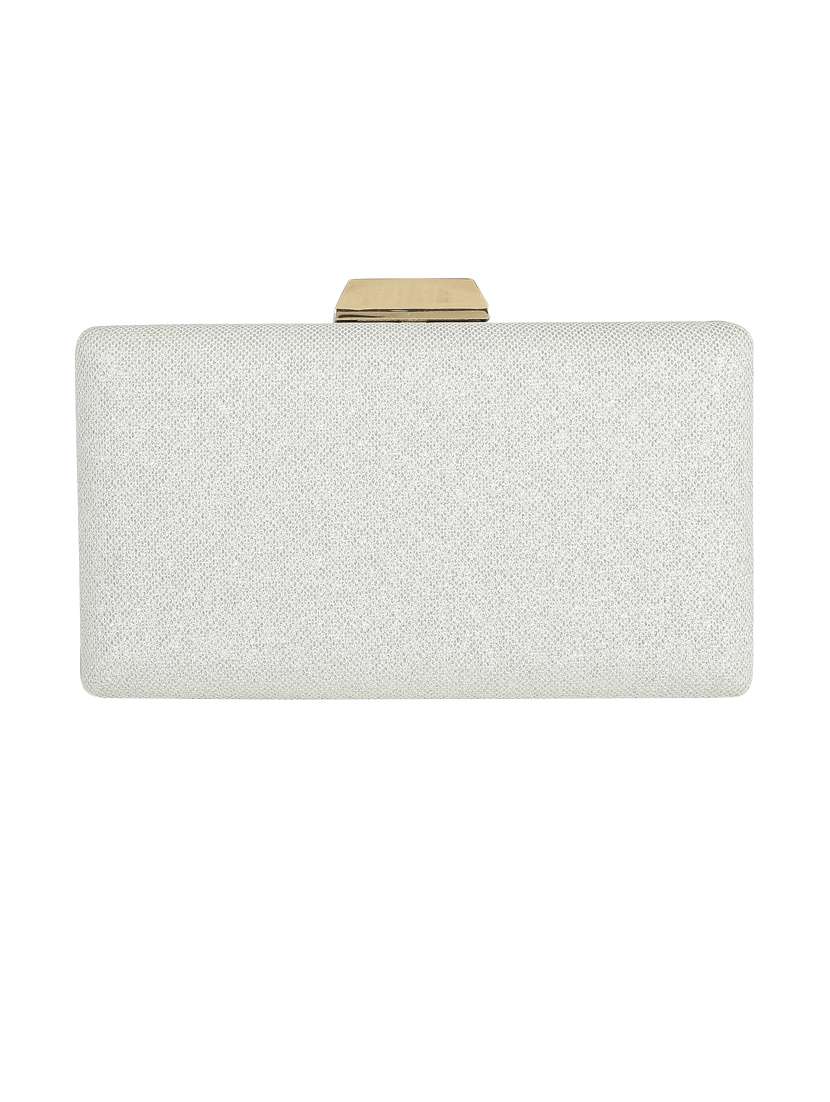 white metal clutch - 13455014 -  Standard Image - 1