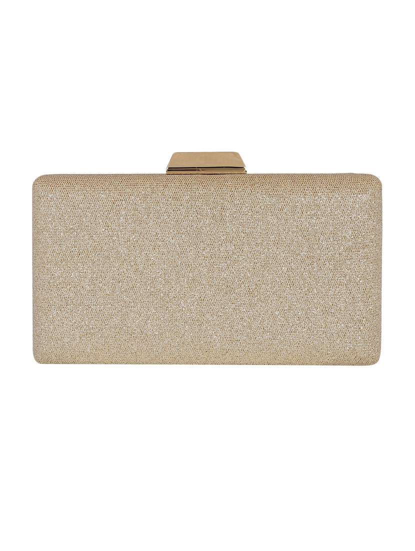 beige metal clutch - 13455015 -  Standard Image - 1