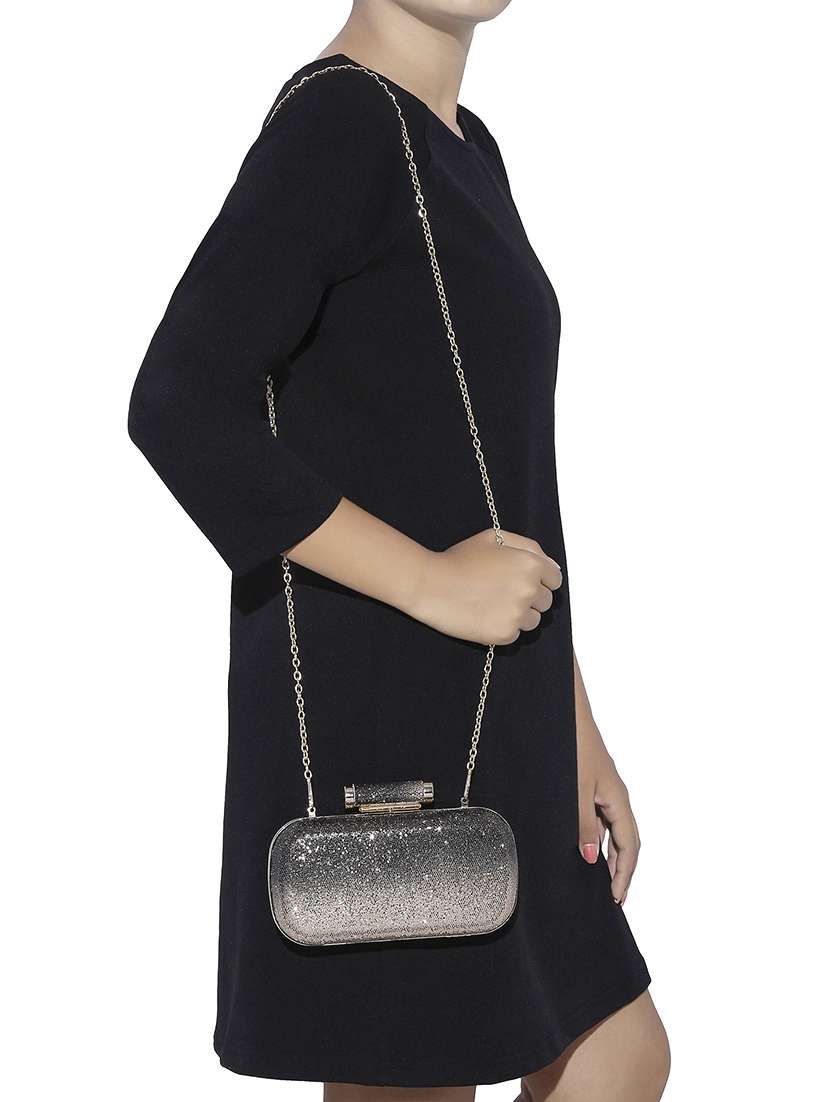 black metal clutch - 13455019 -  Standard Image - 4
