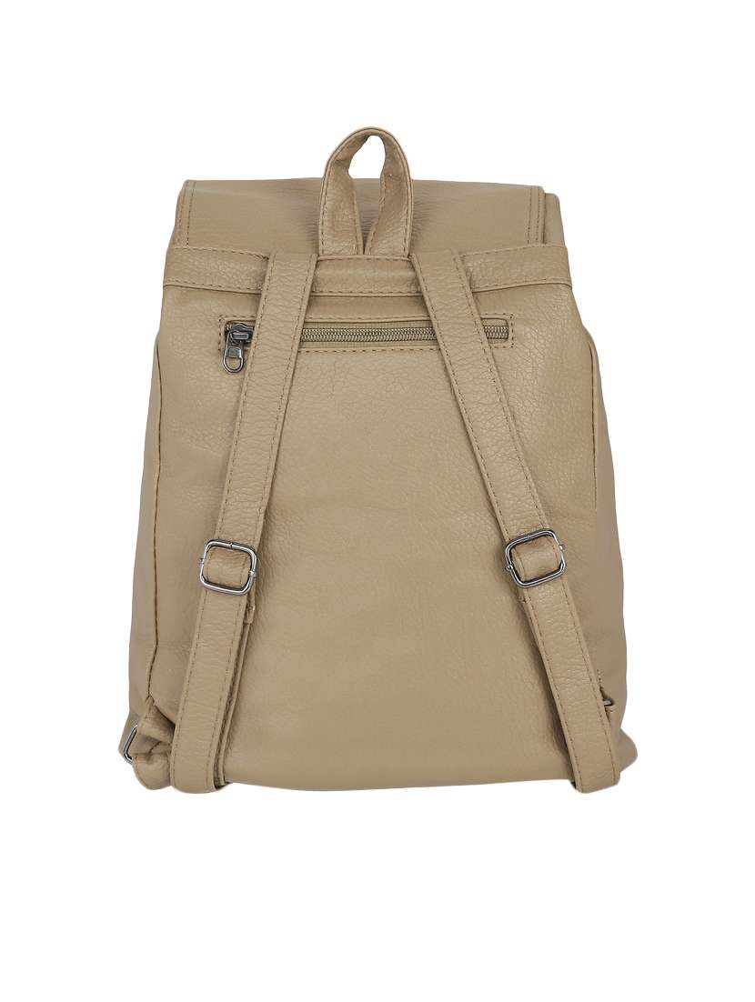 beige leatherette backpack - 13455028 -  Standard Image - 1
