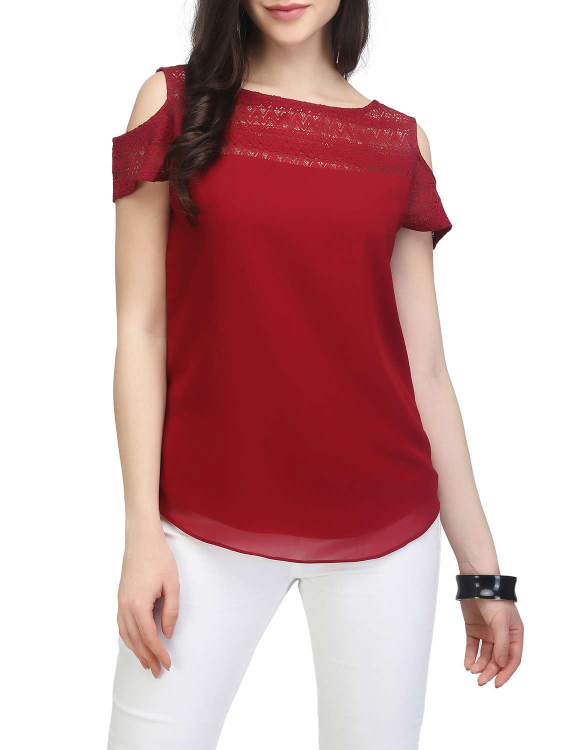 women's straight boat neck top