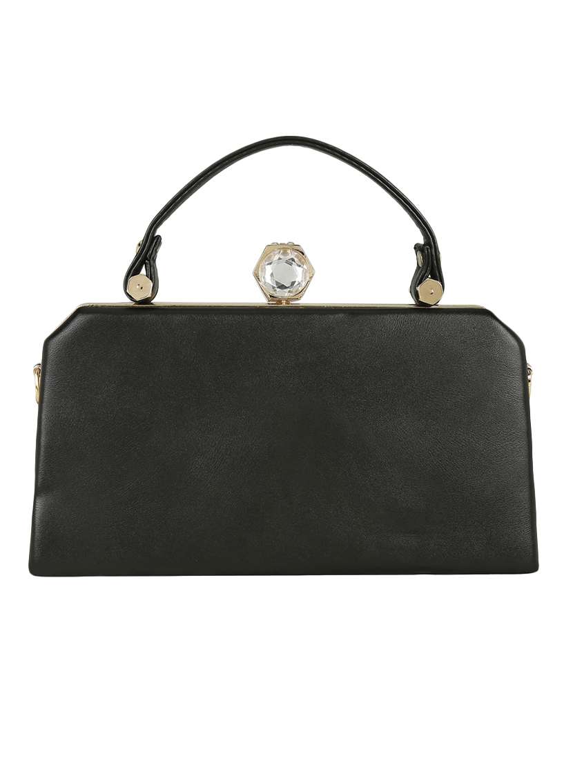black leatherette handbag - 13464681 -  Standard Image - 1