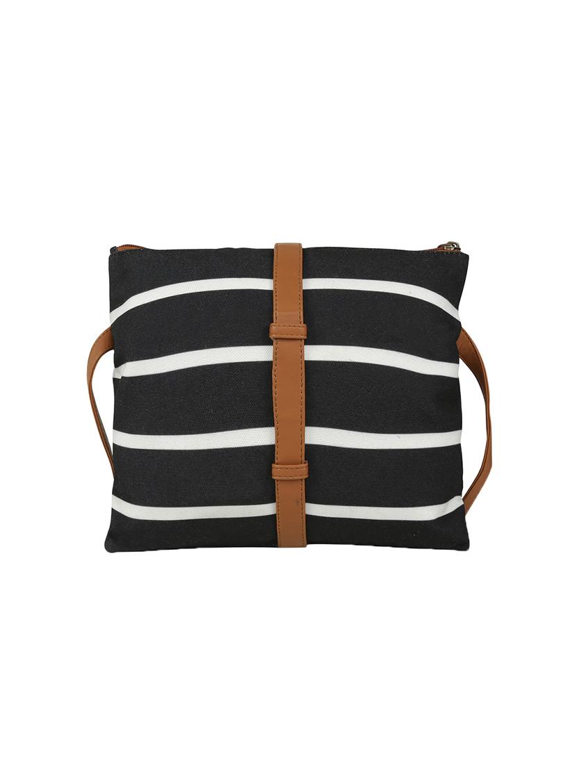 black canvas sling bag - 13464711 - Standard Image - 1