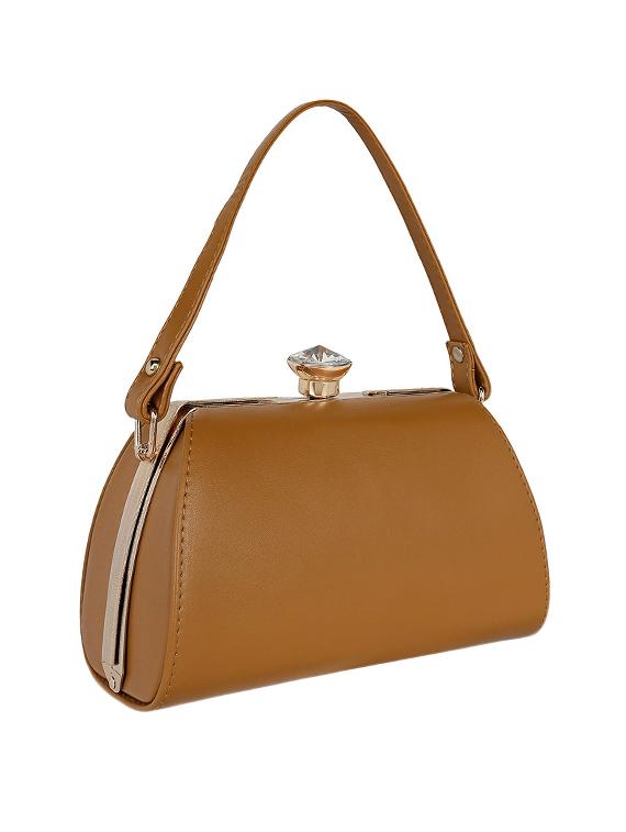 tan leatherette handbag - 13465890 - Standard Image - 1