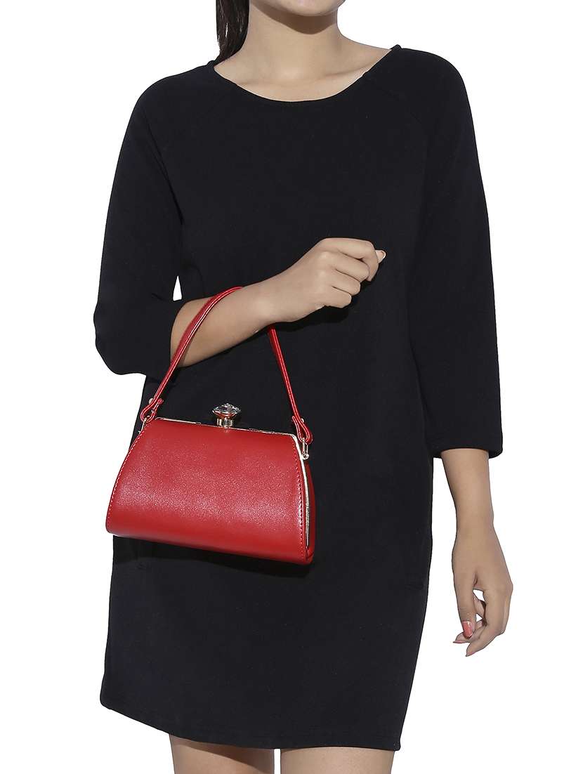 red leatherette handbag - 13465891 - Standard Image - 4