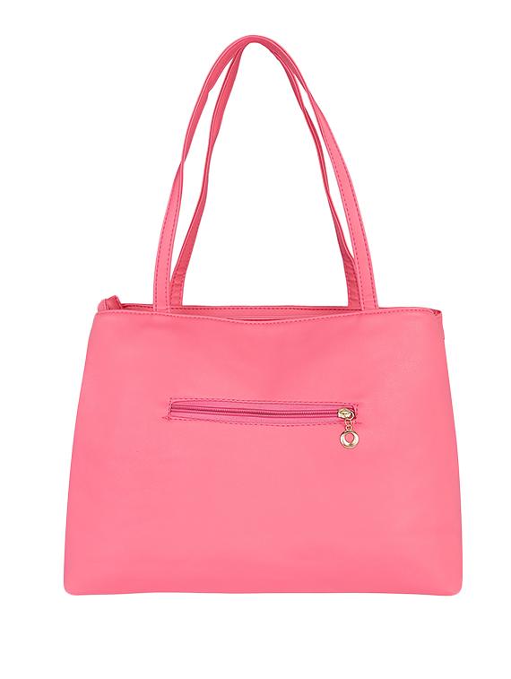 pink leatherette handbag - 13465899 - Standard Image - 1