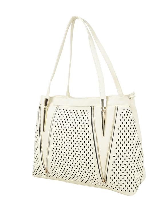 beige leatherette handbag - 13465900 - Standard Image - 4
