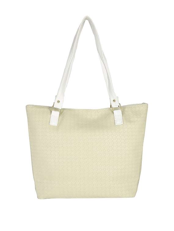 cream leatherette handbag - 13465908 -  Standard Image - 1