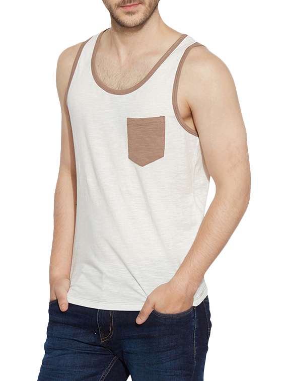 white cotton vest - 13466364 - Standard Image - 1