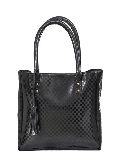 black leatherette tote - 13470255 -  Standard Image - 0