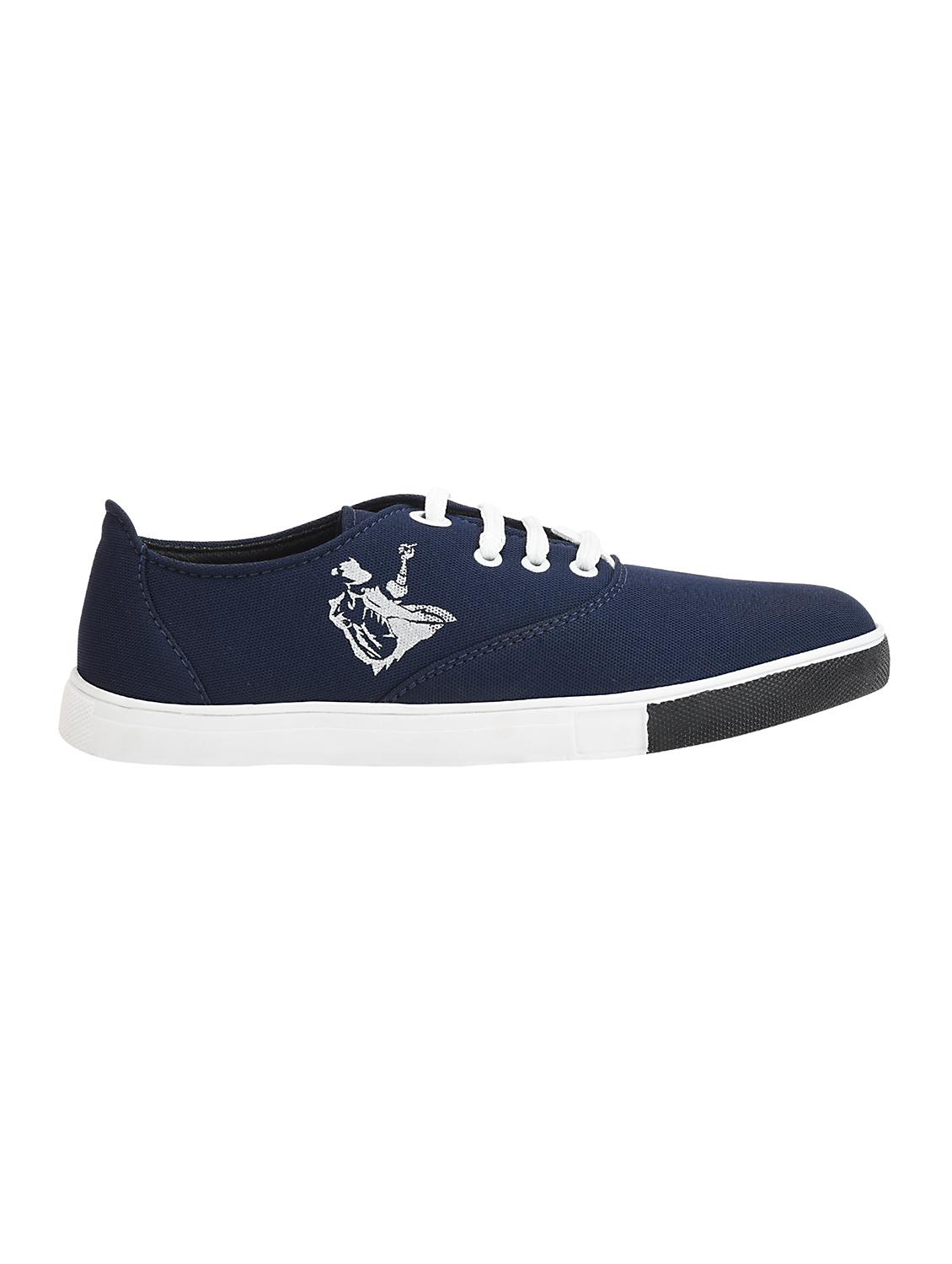 navy canvas lace up sneaker - 13470375 -  Standard Image - 1