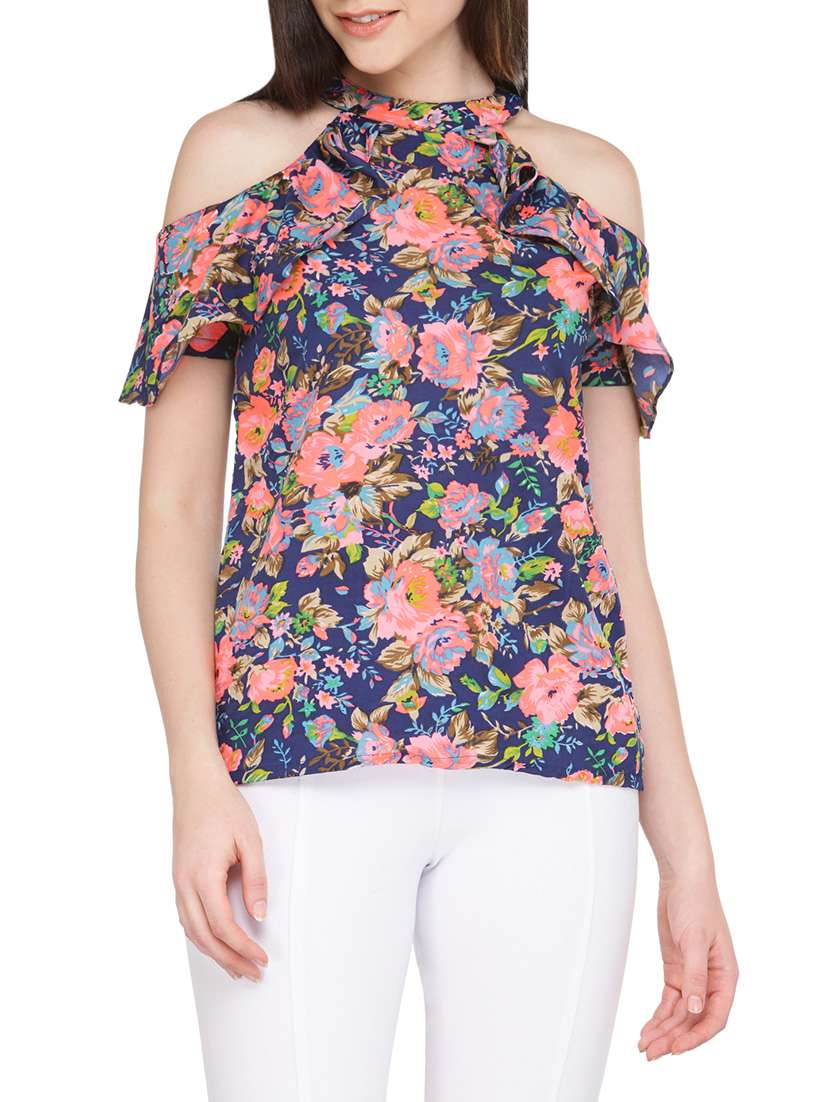 blue floral top