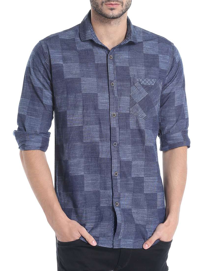 mens checks casual shirt
