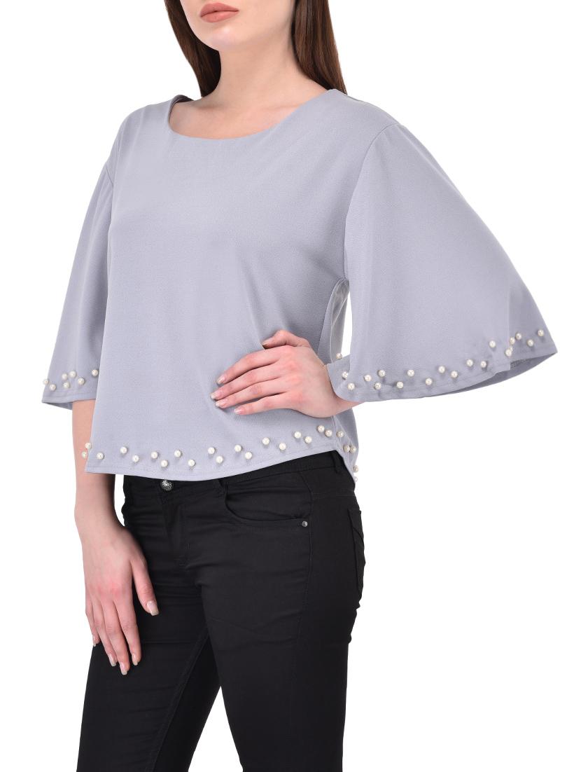 grey viscose top - 13542886 -  Standard Image - 1
