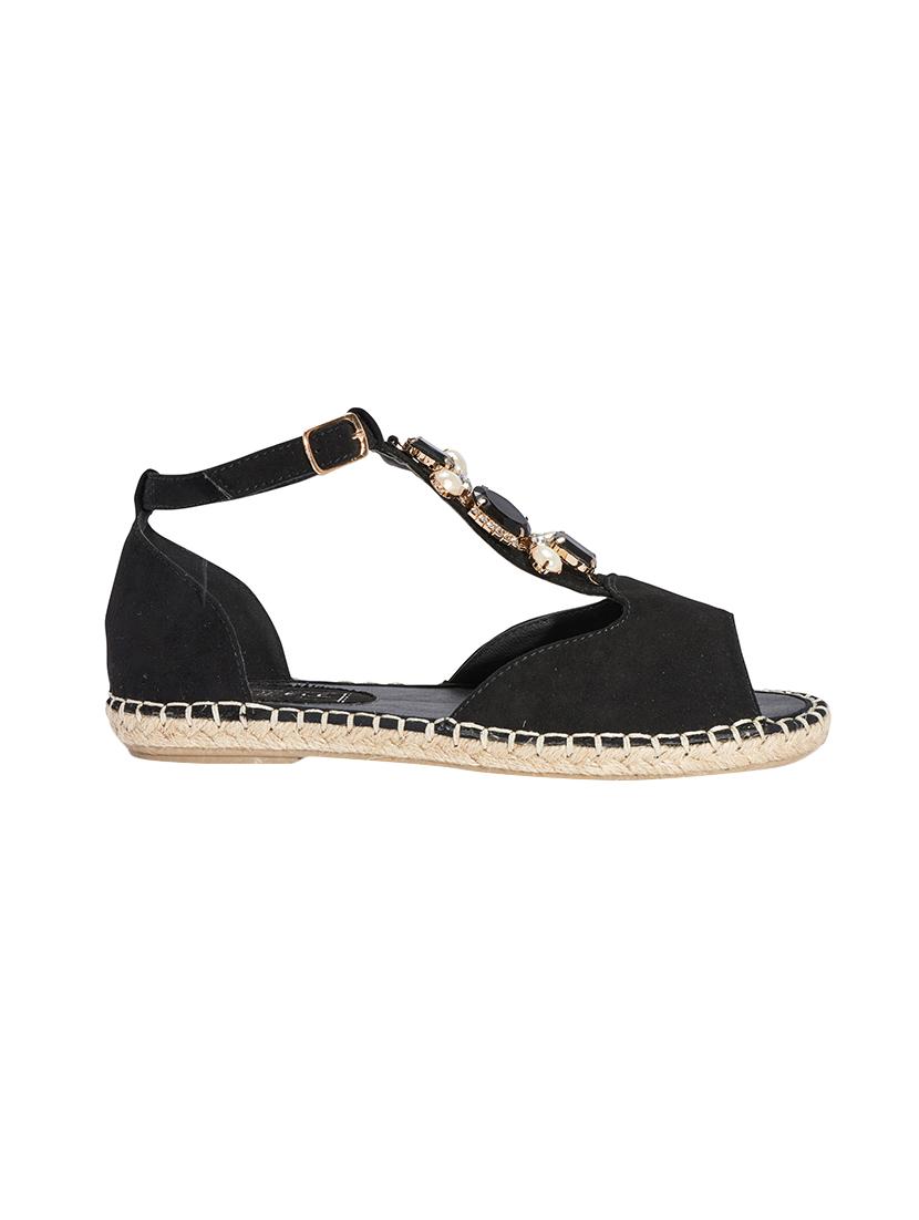 black ankle strap sandal - 13550599 - Standard Image - 1