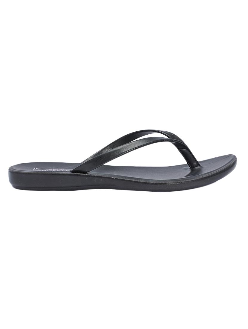 black leatherette  flip flops - 13550838 -  Standard Image - 1
