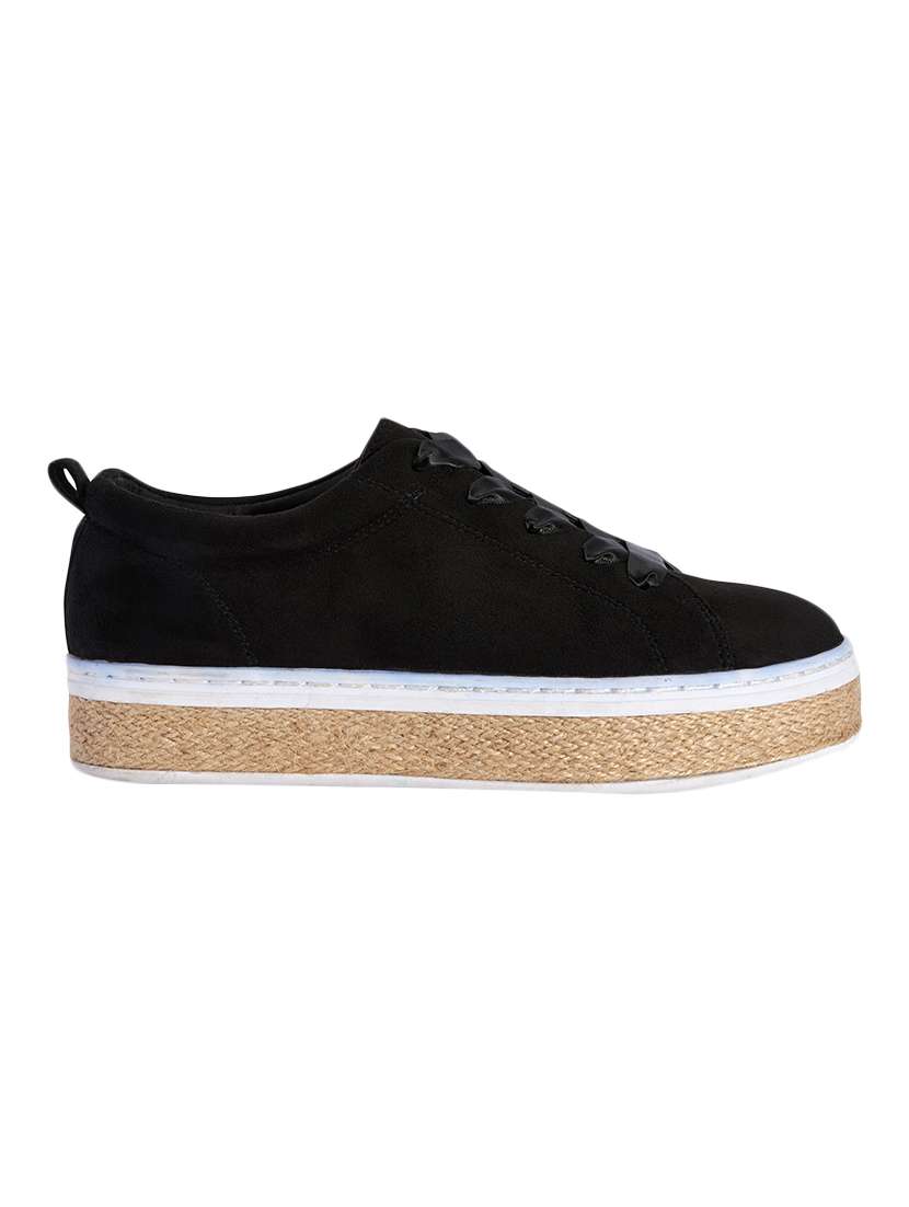 black faux leather sneakers - 13551010 -  Standard Image - 1