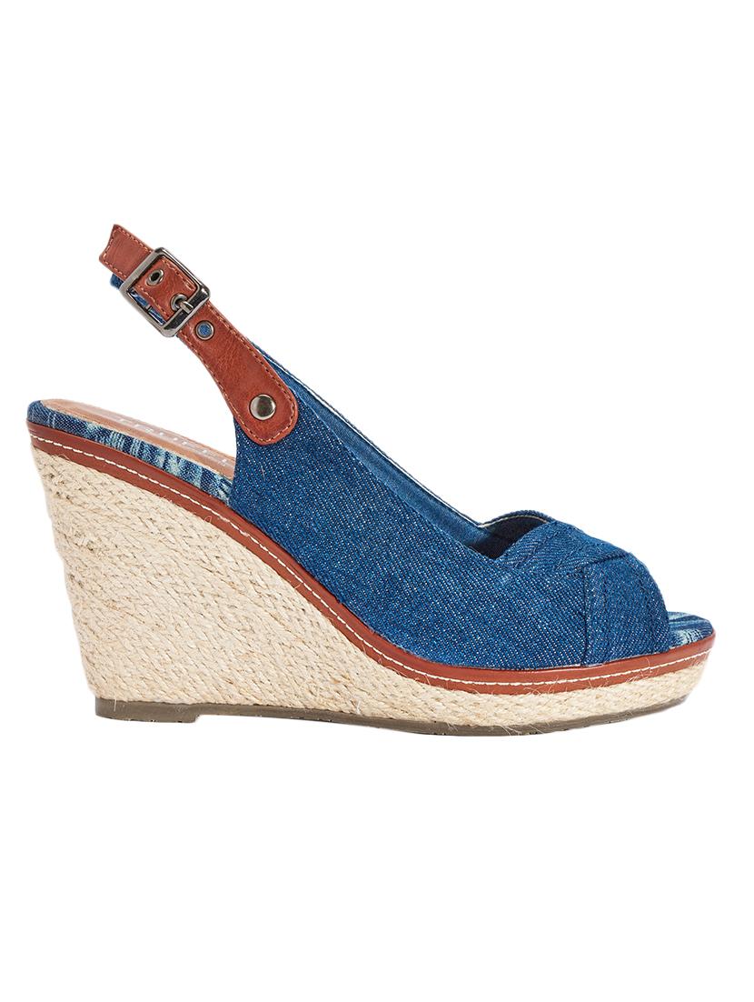 truffle collection f637-1 blue wedges for women - 13551013 -  Standard Image - 1
