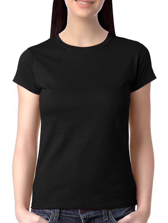 black cotton regular tshirt