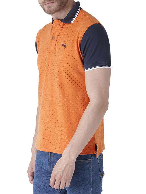 orange cotton all over print t-shirt - 13650085 - Standard Image - 1